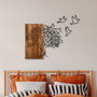 Wallity Tree And Birds 1 - Escultura de Pared de Madera y Metal